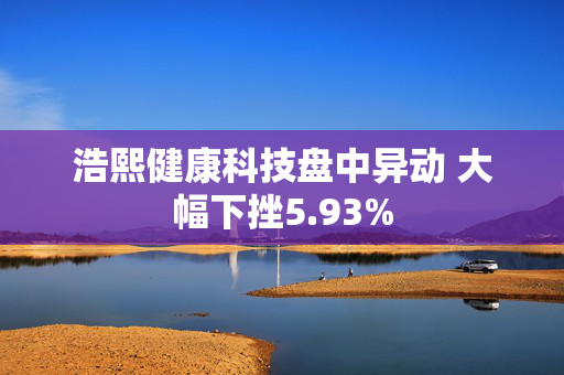 浩熙健康科技盘中异动 大幅下挫5.93%