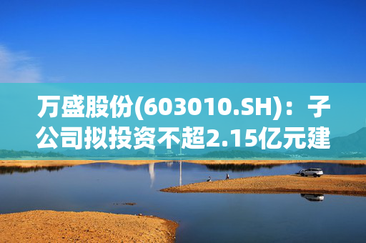 万盛股份(603010.SH)：子公司拟投资不超2.15亿元建设年产4.42万吨高端新材料一体化生产项目