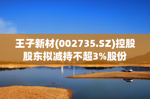 王子新材(002735.SZ)控股股东拟减持不超3%股份