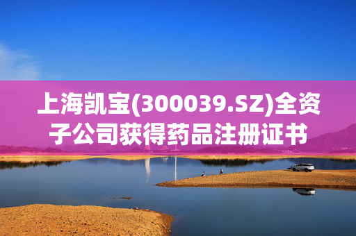 上海凯宝(300039.SZ)全资子公司获得药品注册证书